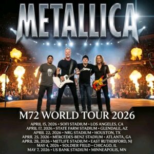 Metallica Refuse to Slow Down: M72 World Tour Roars Into 2026 With New Cities, No Repeat Weekends, and a Global Celebration of Four Decades of Unbreakable Metal Legacy 🤘🔥
