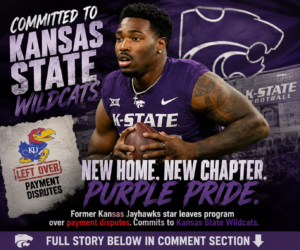BEST NEWS EVER:  EXIT IN LAWRENCE: Jalon Daniels Reportedly Walks Away From Kansas Jayhawks Amid Payment Dispute — Kansas State Wildcats Suddenly Enter the Picture…SEE MORE