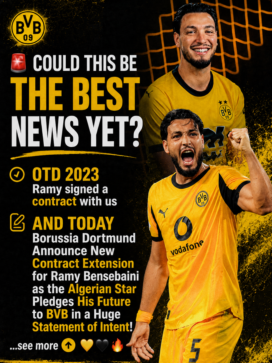 🚨 COULD THIS BE THE BEST NEWS YET? OTD 2023 Ramy Signed a Contract With Borussia Dortmund — And Today the Club Rewards Him With a New Extension in a Huge Statement of Intent! 💛🖤🔥…