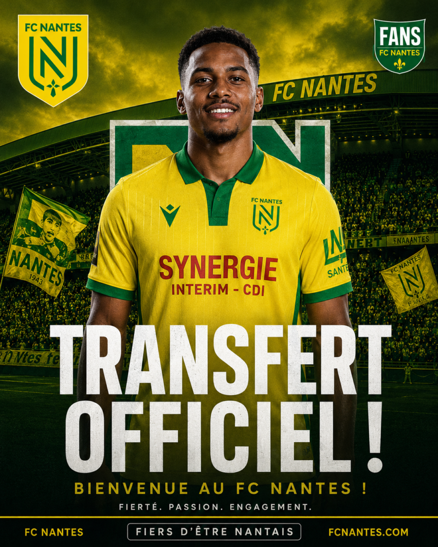 LE FC NANTES FRAPPE FORT SUR LE MARCHÉ DES TRANSFERTS ET SÉCURISE L’ARRIVÉE D’UN NOUVEAU TALENT PROMETTEUR POUR RENFORCER SON EFFECTIF, UN COUP IMPORTANT QUI POURRAIT CHANGER L’AVENIR DES CANARIS…see more ⤵️