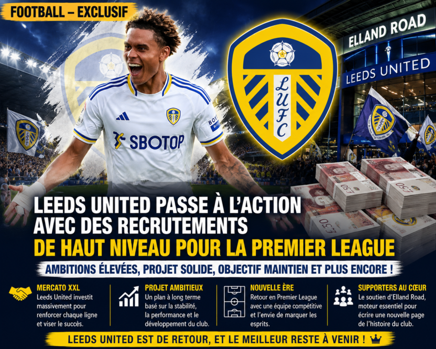 Leeds United accelerates its ambitious project with strategic signings, a clear Premier League vision, and a strong desire to return to the top of English football, driven by passionate fans and a club entering a powerful new era…see more ⤵️