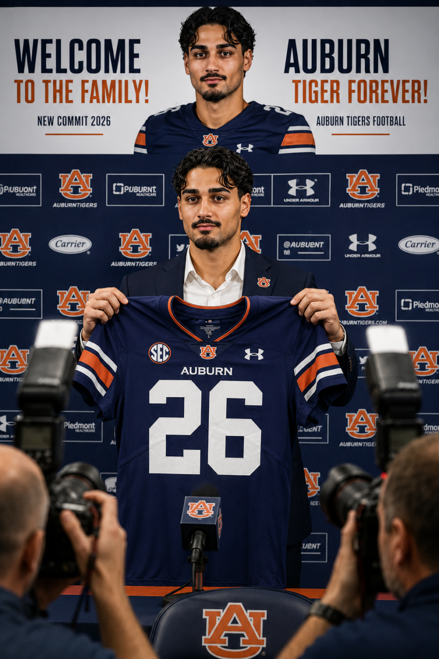 🚨🟠🔵 BREAKING: Auburn Tigers Football has officially unveiled a blockbuster 2026 commitment, sending waves across college football as the newest Tiger proudly held up the iconic navy-and-orange jersey, igniting massive excitement and raising expectations for the program’s future… See more ⤵️
