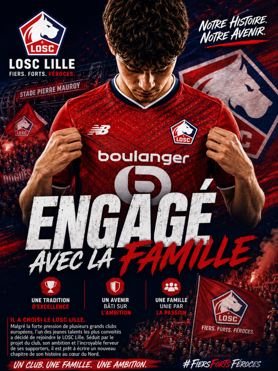 🚨🔴 OFFICIEL : Malgré la forte pression de plusieurs grands clubs européens, l’un des jeunes talents les plus convoités a officiellement choisi de s’engager avec le LOSC Lille, offrant aux Dogues une victoire majeure sur le marché des transferts et envoyant un message fort à toute l’Europe. …Voir plus ⤵️
